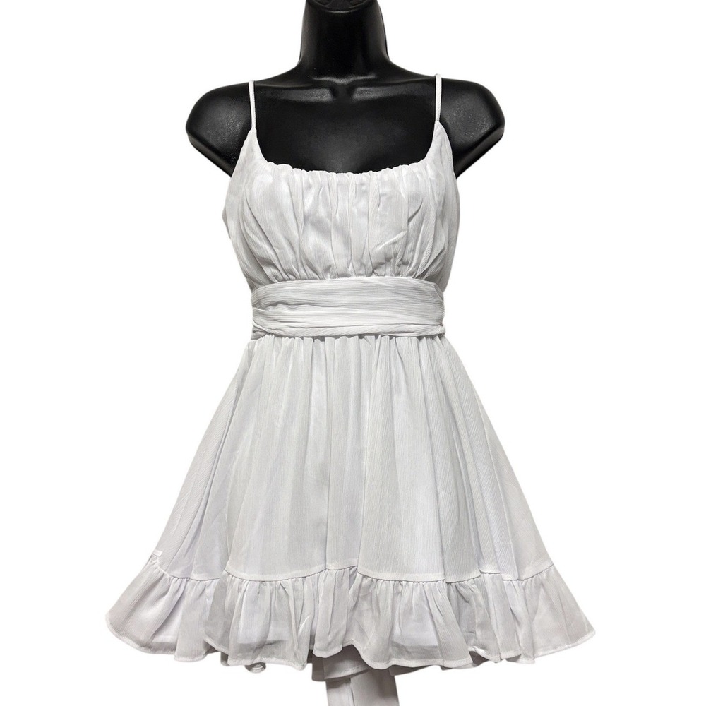 Lucy in the Sky White Mini Dress Graduation Dress‎ Whimsical Romantic Size Small